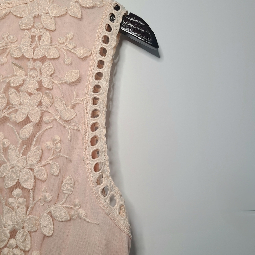 Lulus Garden Dreams Lace Tiered Maxi Dress, Size , Blush, EUC - Picture 14 of 17